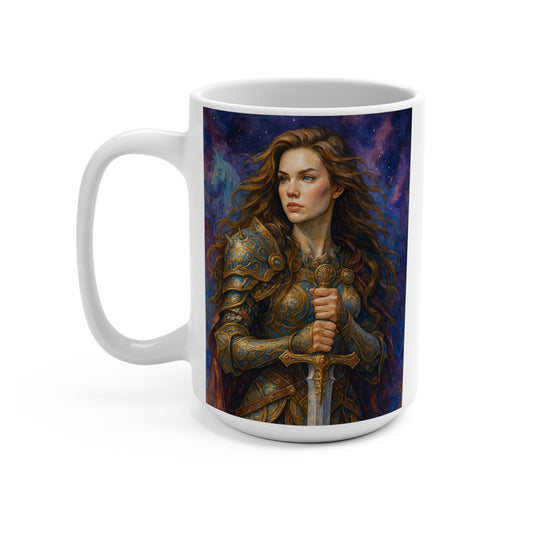 Warrior Goddess Mug Epic 15oz Ceramic Coffee Cup Gift For Fantasy Lovers And Strong Women