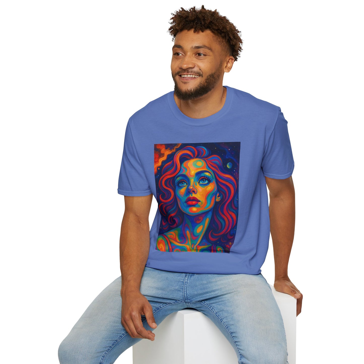 Psychedelic Woman Face Shirt | Trippy Pop Art T-Shirt | Colorful Surreal Portrait Tee | Gift for Art Lovers