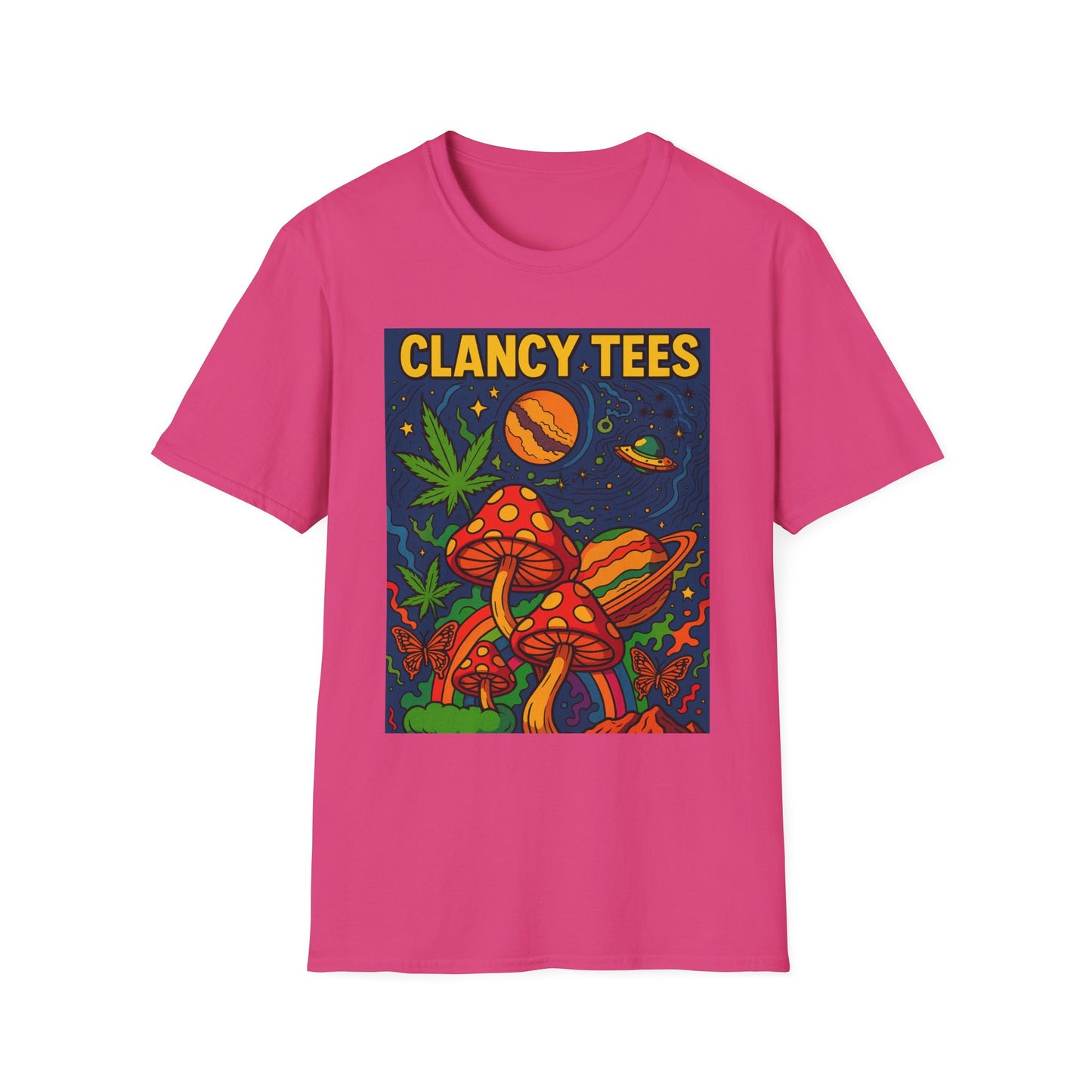 Psychedelic Mushroom T Shirt – Trippy Cosmic Graphic Tee, Stoner Festival Top, Gift for Psychedelic Art Lovers