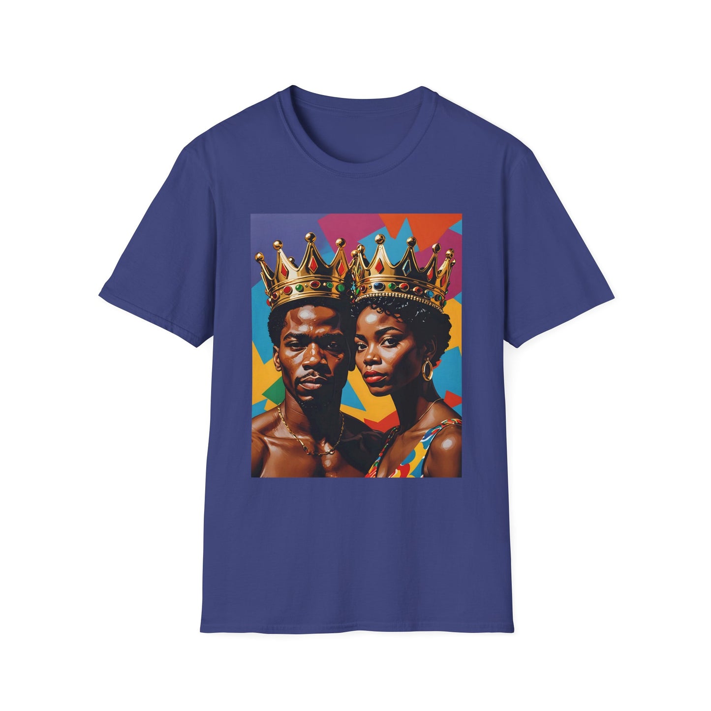 Royalty Crown T-Shirt Afrocentric Power Graphic Tee Black King Queen Shirt Bold Statement Apparel Gift for Couples Gift for Friends Gift for Culture Lovers