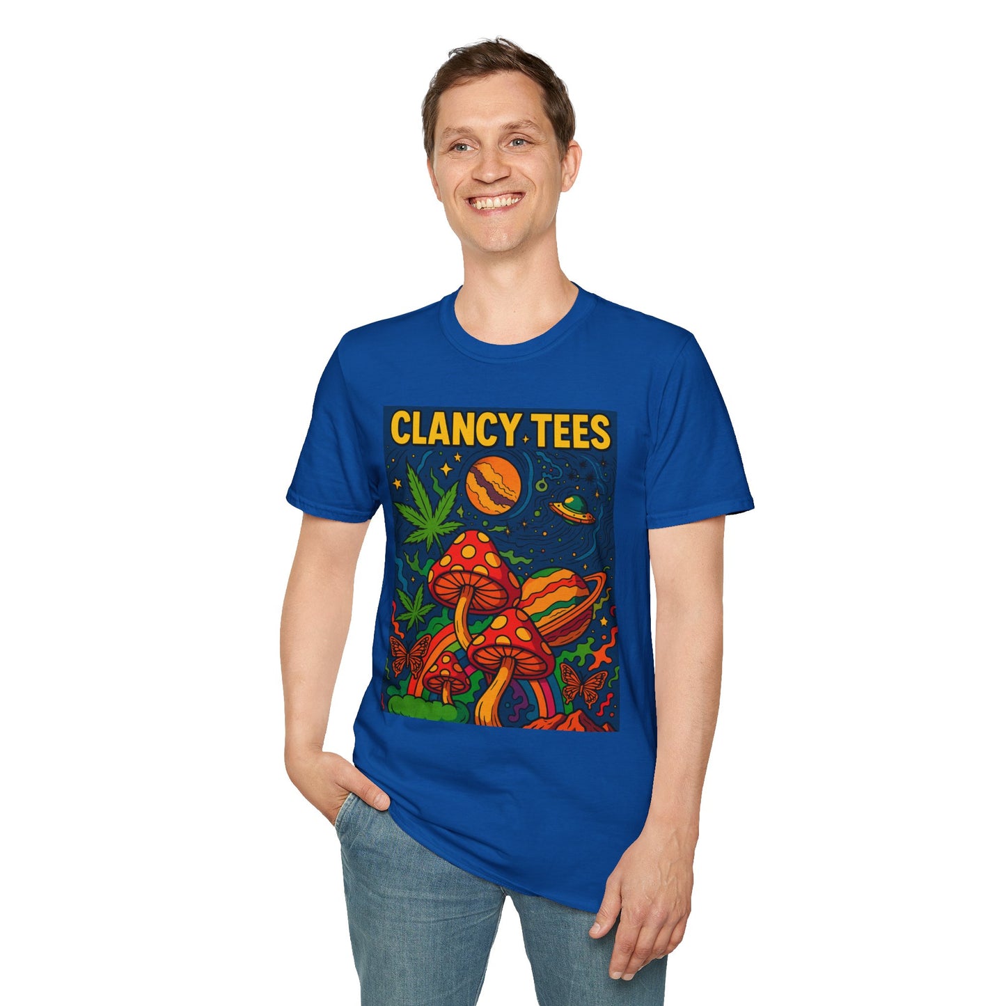 Psychedelic Mushroom T Shirt – Trippy Cosmic Graphic Tee, Stoner Festival Top, Gift for Psychedelic Art Lovers