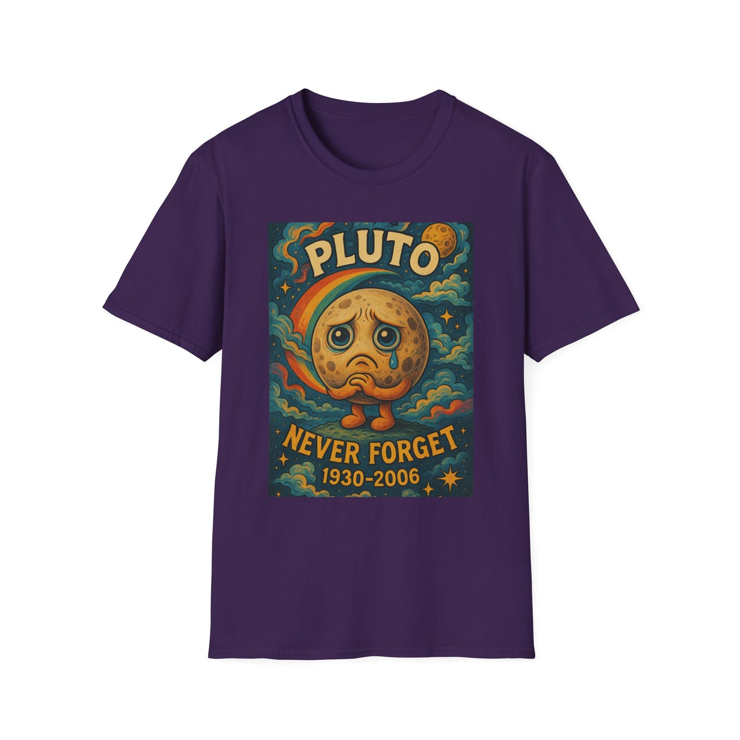 Pluto Never Forget Shirt Funny Space Tee for Astronomy Fans Nostalgic Planet Graphic Shirt Gift for Science Nerds and Stargazers Dwarf Planet Tribute T-Shirt