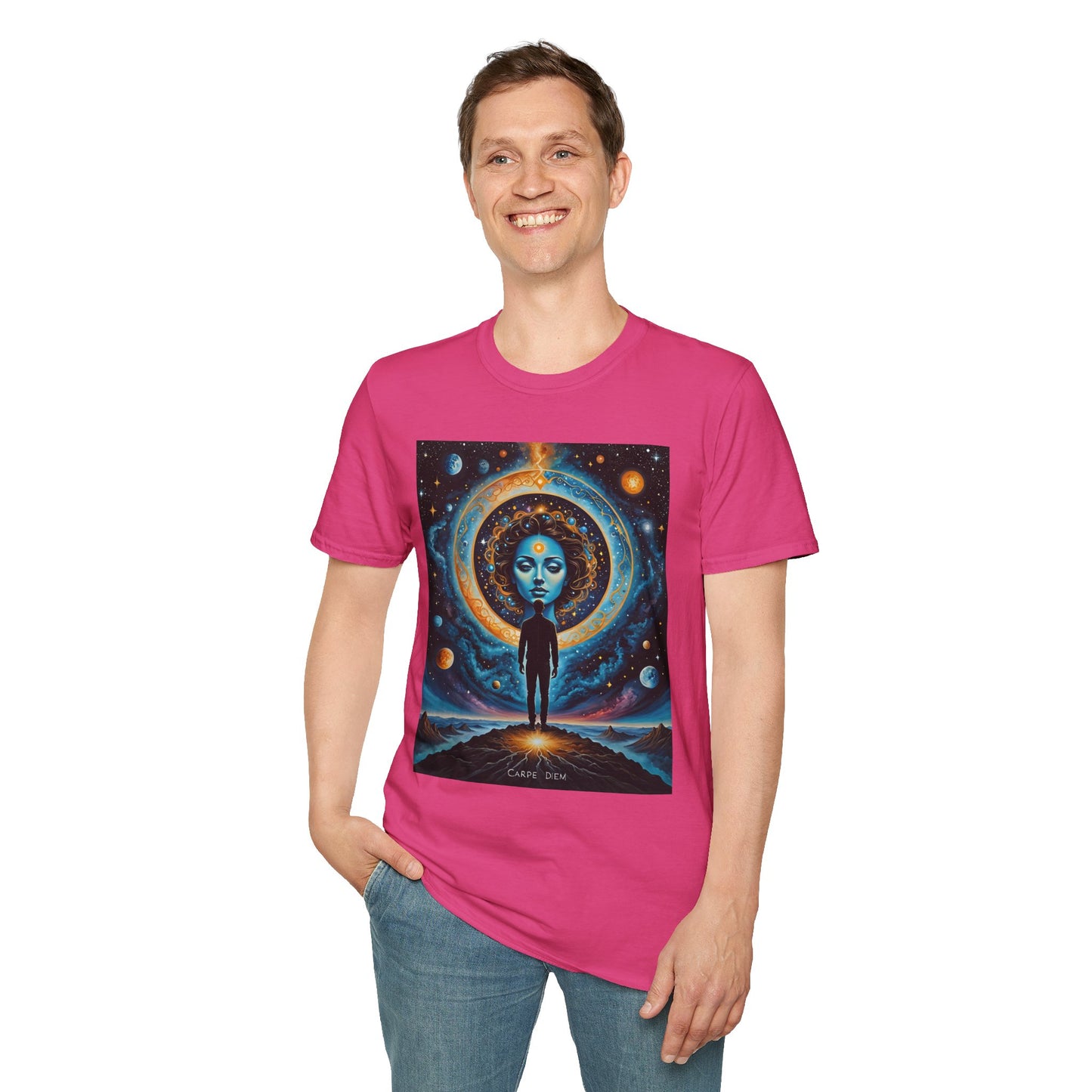 Cosmic Portal T-Shirt – Surreal Galaxy Art Tee – Gift for Spiritual Thinkers, Psychedelic Art Lovers, and Astral Projection Enthusiasts