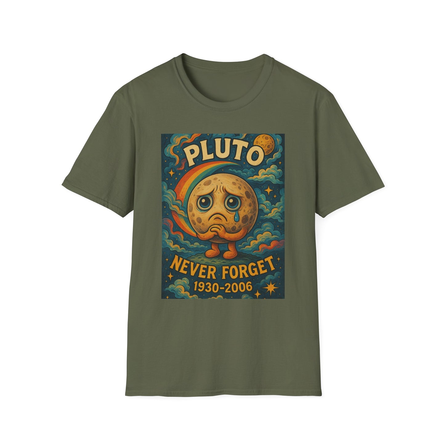 Pluto Never Forget Shirt Funny Space Tee for Astronomy Fans Nostalgic Planet Graphic Shirt Gift for Science Nerds and Stargazers Dwarf Planet Tribute T-Shirt