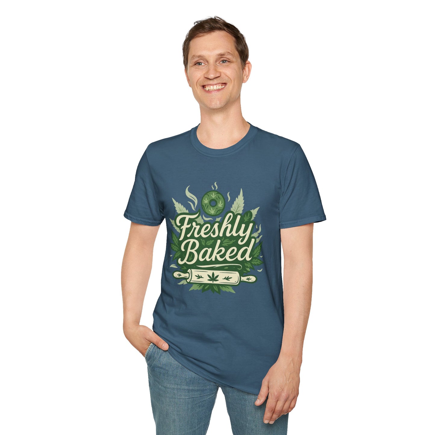 Freshly Baked T-Shirt, Unisex Graphic Tee for Cooks, Foodies, Parties, 420 Celebrations, Unique Gift Idea