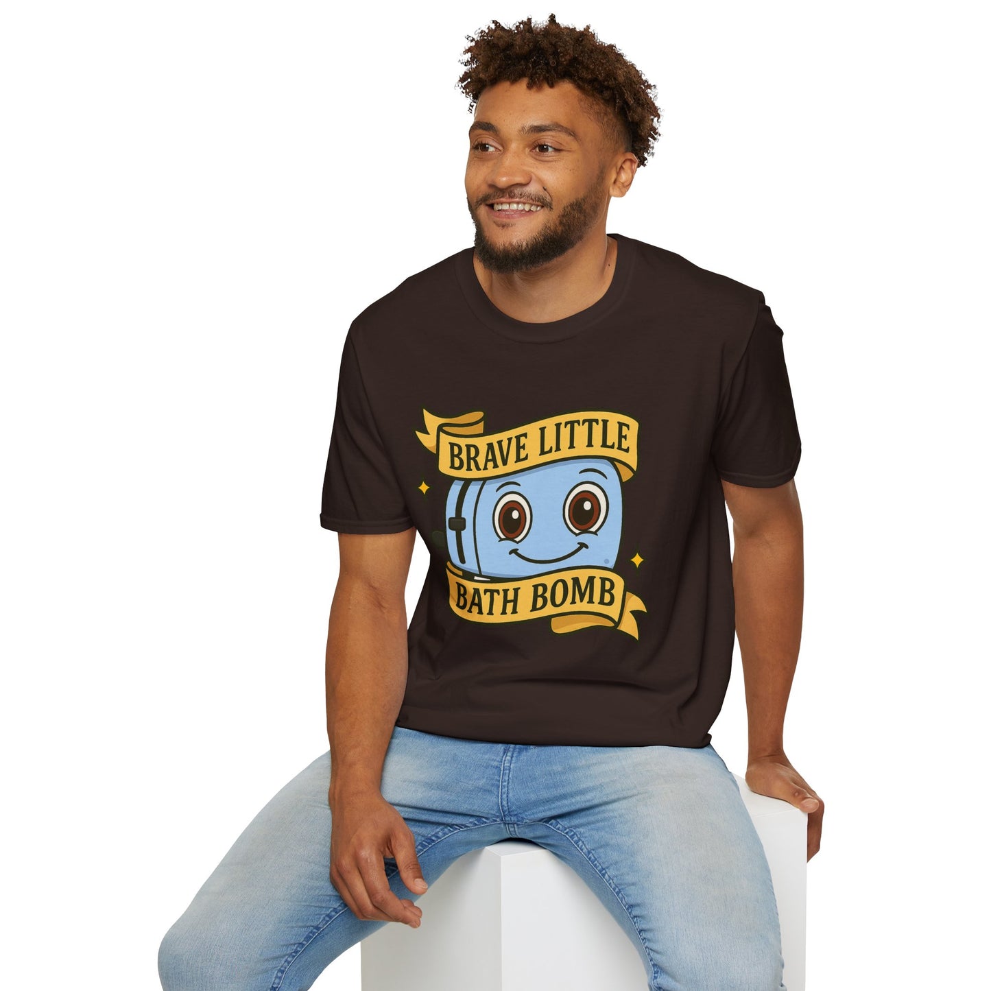 Brave Little Bath Bomb T-Shirt, Whimsical Tee for Kids, Fun Gift for Birthdays, Bath Lovers, Unique Graphic Shirt