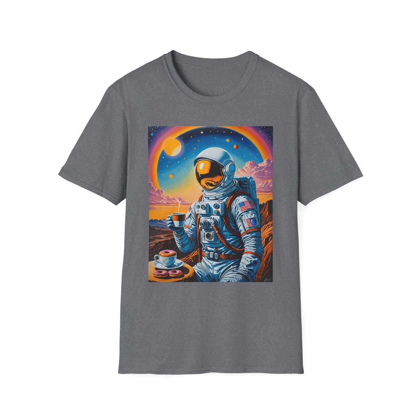 Astronaut-Themed Unisex T-Shirt, Space Lover Gift, Casual Tee, Galaxy Art Shirt, Unique Graphic Tee, Perfect for Birthdays