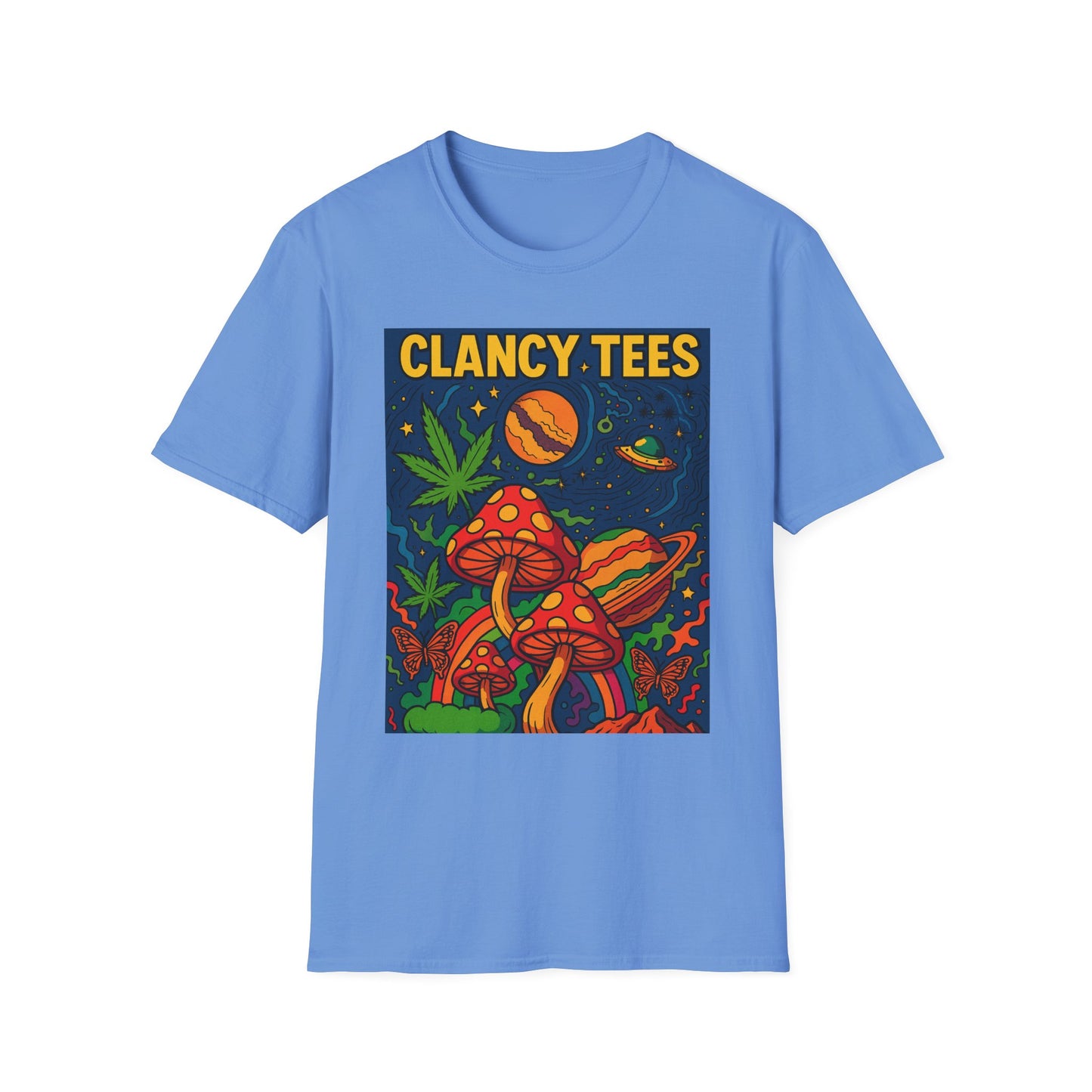 Psychedelic Mushroom T Shirt – Trippy Cosmic Graphic Tee, Stoner Festival Top, Gift for Psychedelic Art Lovers