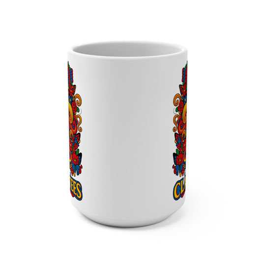 Psychedelic Folk Art Coffee Mug Retro Boho Ceramic Cup Gift For Friends