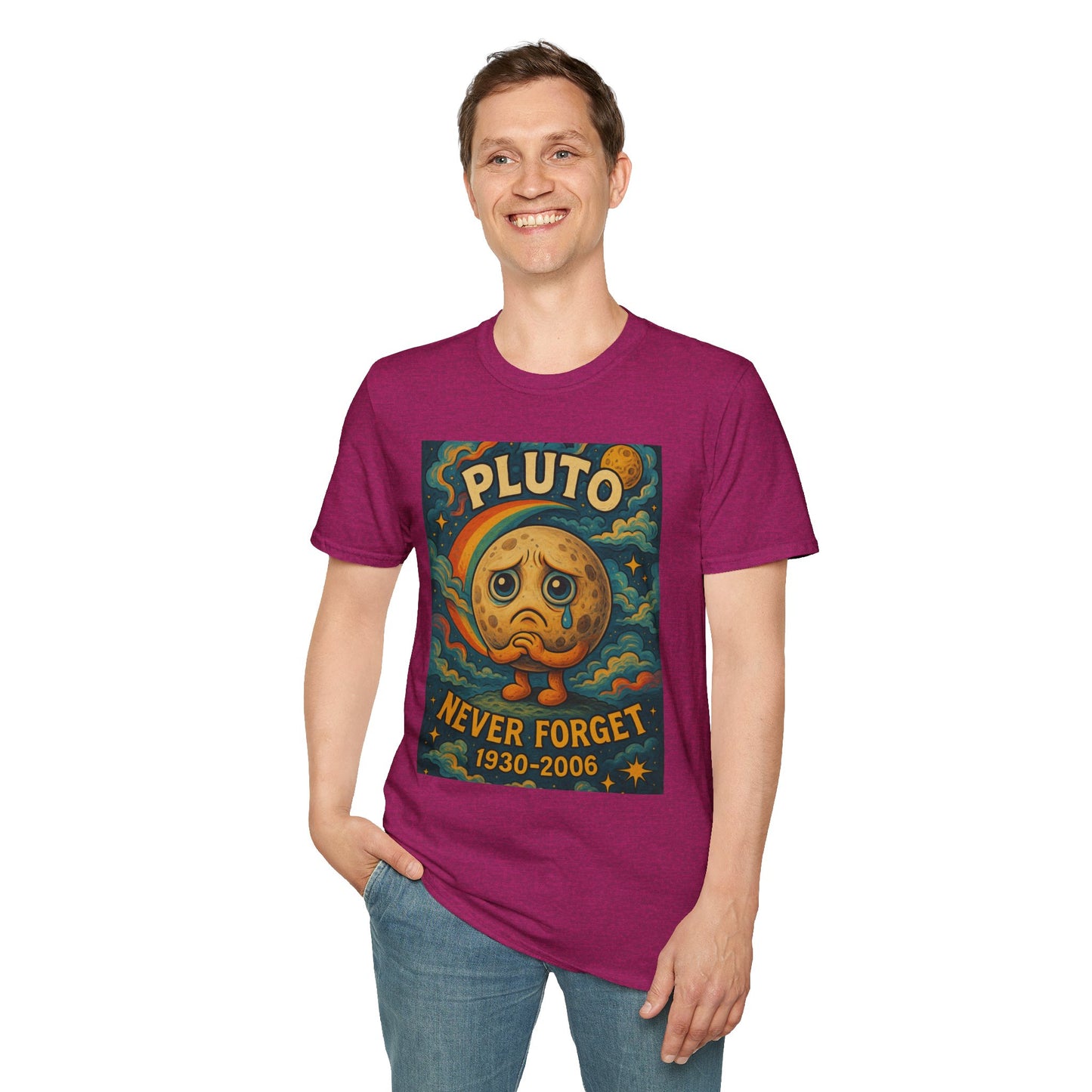 Pluto Never Forget Shirt Funny Space Tee for Astronomy Fans Nostalgic Planet Graphic Shirt Gift for Science Nerds and Stargazers Dwarf Planet Tribute T-Shirt