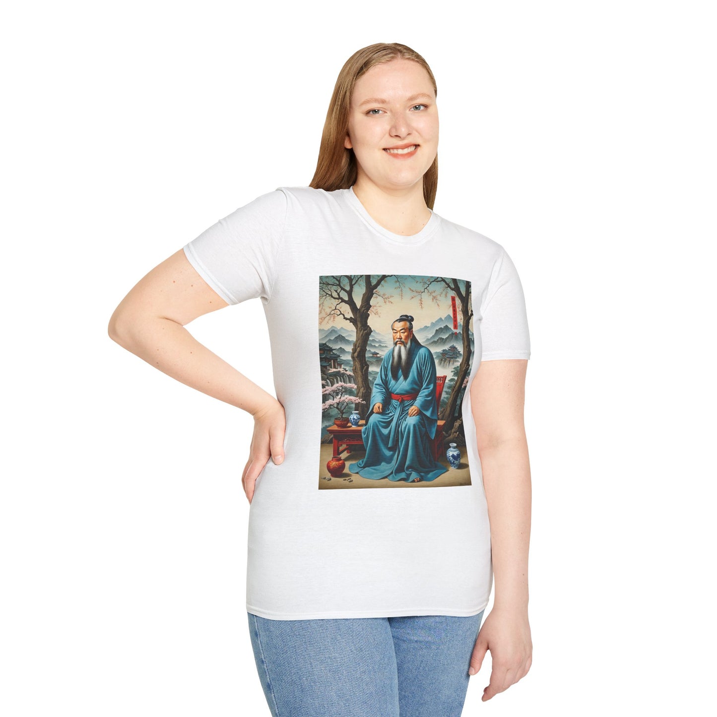 Ancient Scholar T-Shirt Eastern Wisdom Graphic Tee Traditional Art Shirt Gift for History Buffs Gift for Philosophy Fans Timeless Cultural Artwork