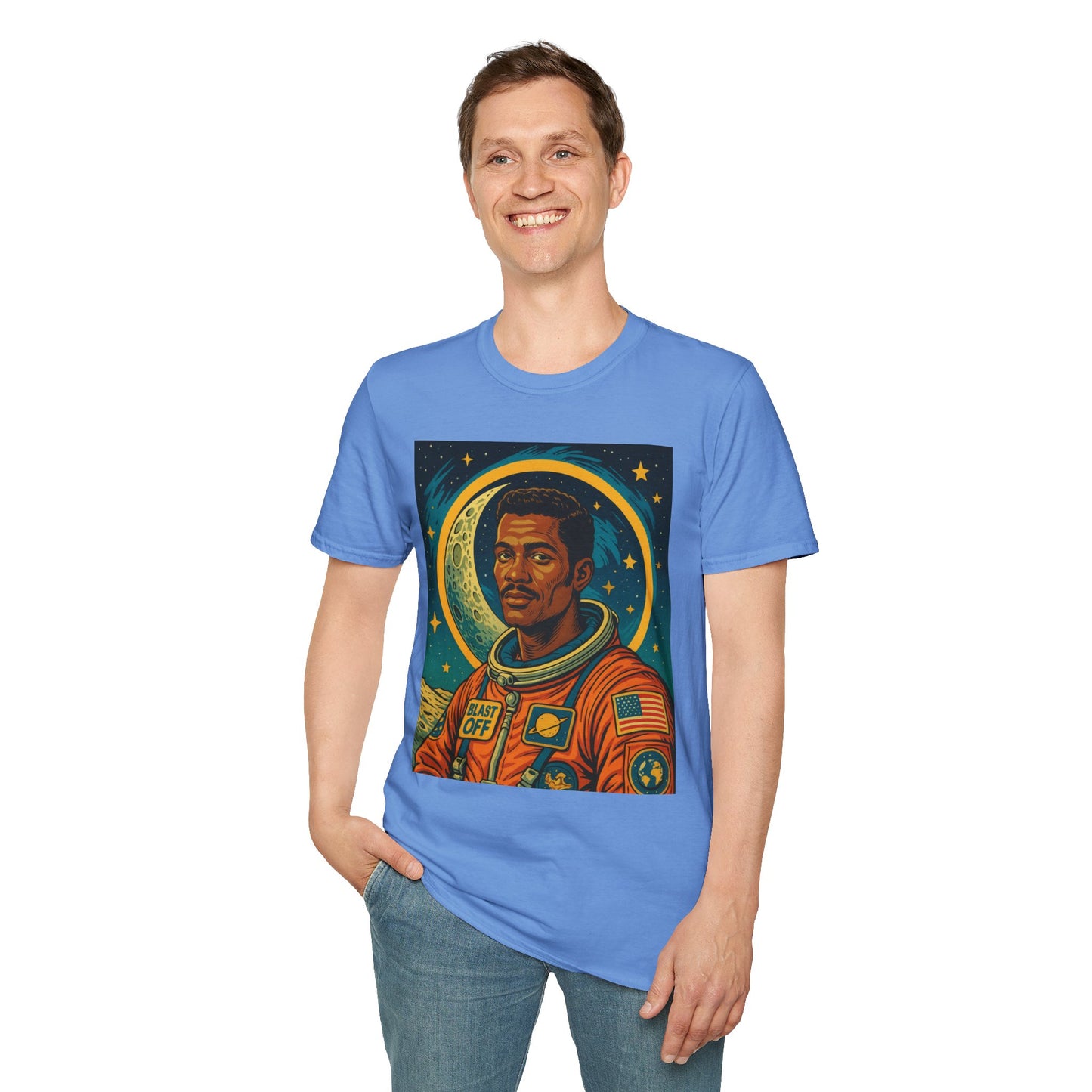 Afrofuturist Astronaut Shirt – Retro Space Art Tee – Gift for Sci-Fi Fans, Black Space History Buffs, Dreamers, Visionaries, and Cosmic Thinkers