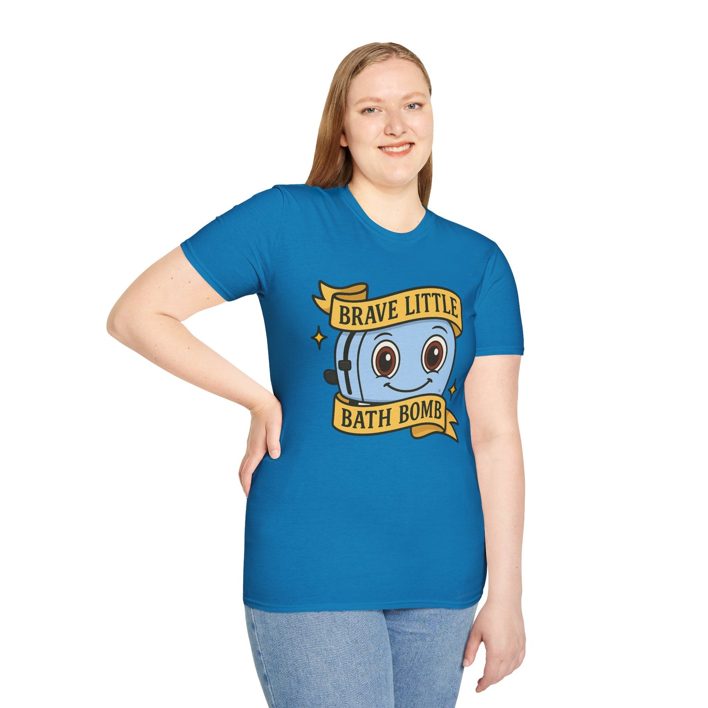 Brave Little Bath Bomb T-Shirt, Whimsical Tee for Kids, Fun Gift for Birthdays, Bath Lovers, Unique Graphic Shirt