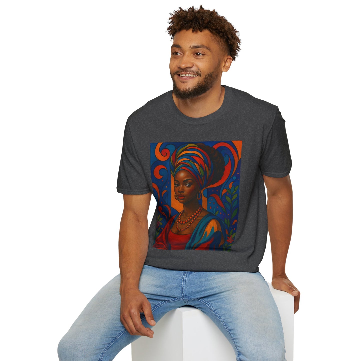 Afrocentric Queen T Shirt Bold Colorful African Art Tee for Black Women Melanin Magic Lovers Cultural Pride Streetwear and Afro Art Enthusiasts