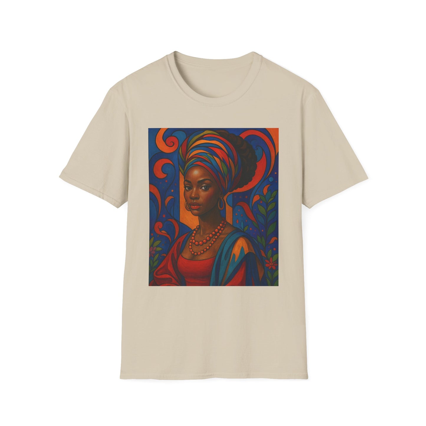 Afrocentric Queen T Shirt Bold Colorful African Art Tee for Black Women Melanin Magic Lovers Cultural Pride Streetwear and Afro Art Enthusiasts