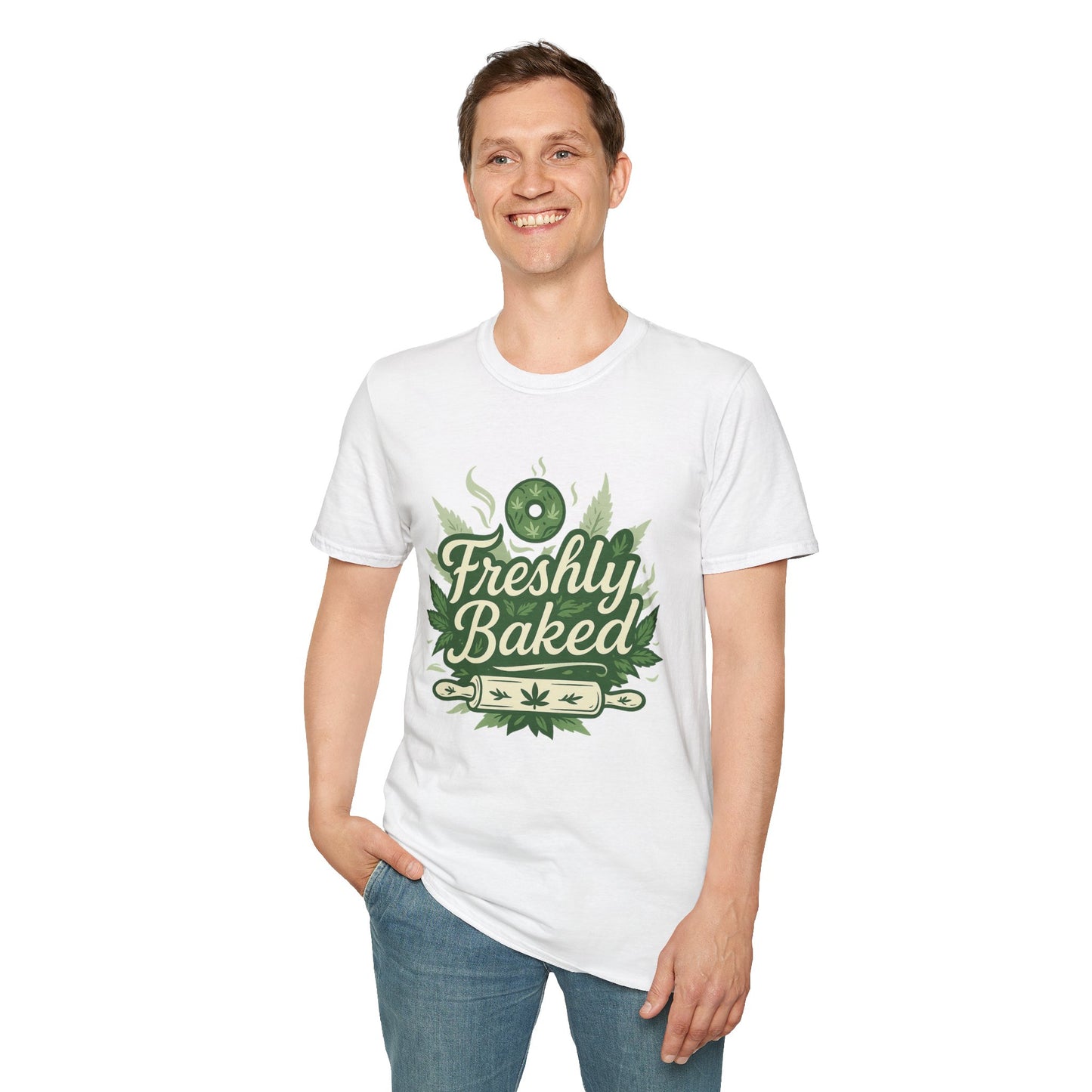 Freshly Baked T-Shirt, Unisex Graphic Tee for Cooks, Foodies, Parties, 420 Celebrations, Unique Gift Idea