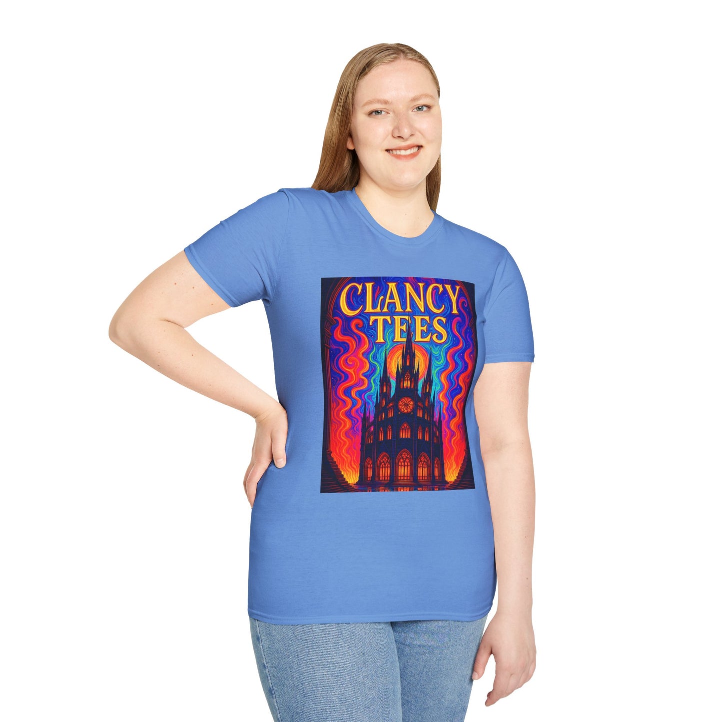 Psychedelic Cathedral Shirt – Trippy Gothic Church Tee – Gift for Art Nerds, Music Festival Fans, Visual Explorers, and Spiritual Weirdos