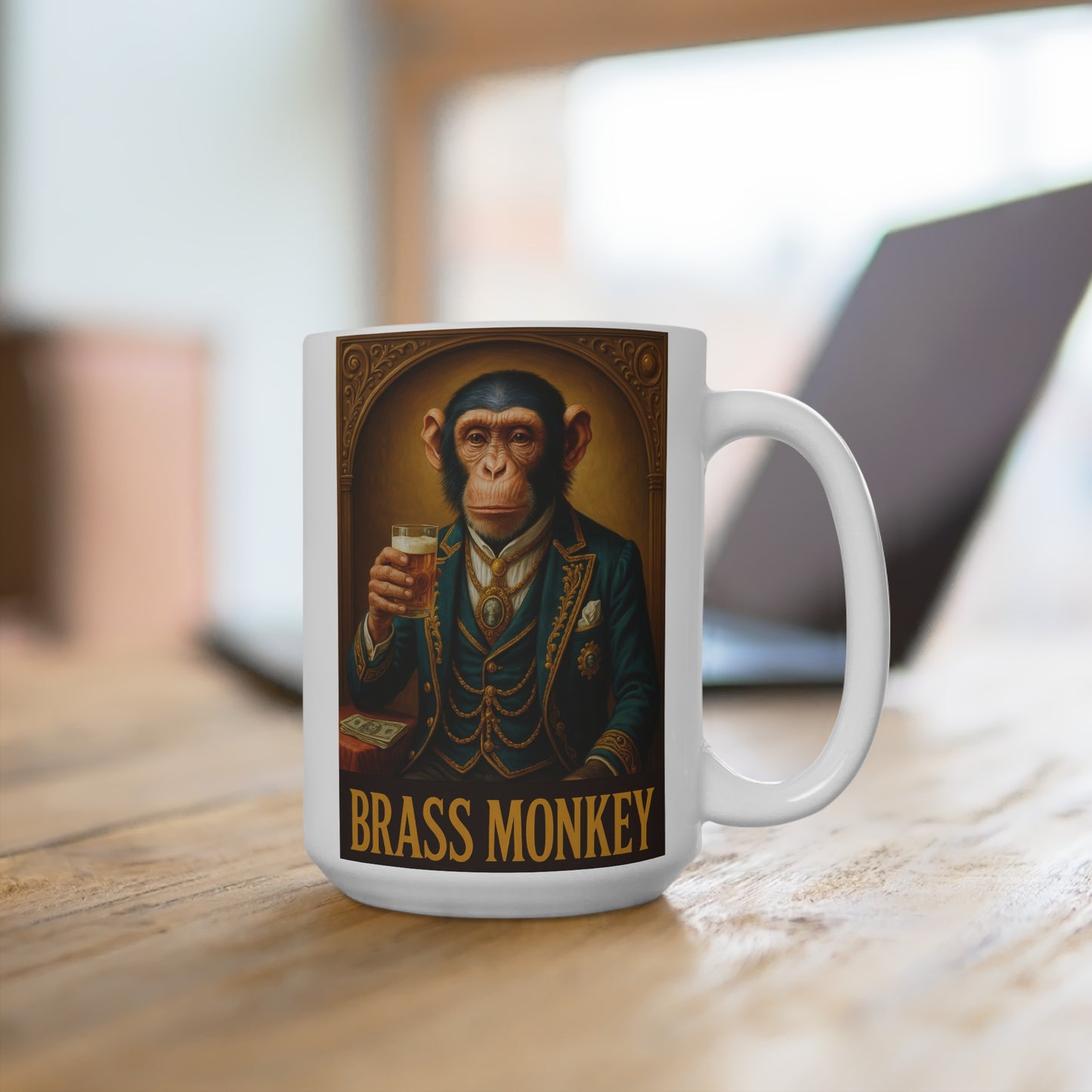 Fancy Monkey Mug – Retro Animal Artwork Coffee Cup, Funny Gift For Party Lovers And Collectors