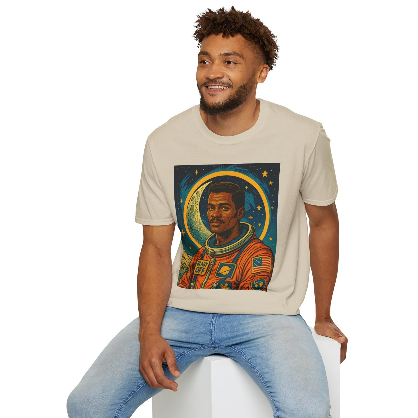 Afrofuturist Astronaut Shirt – Retro Space Art Tee – Gift for Sci-Fi Fans, Black Space History Buffs, Dreamers, Visionaries, and Cosmic Thinkers