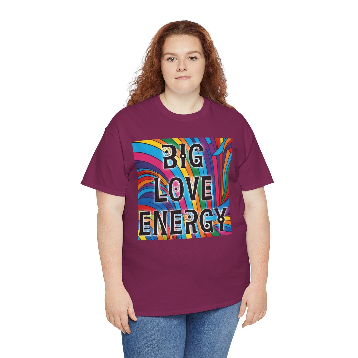 Big Love Energy Tee – Bold Rainbow Graphic T-Shirt