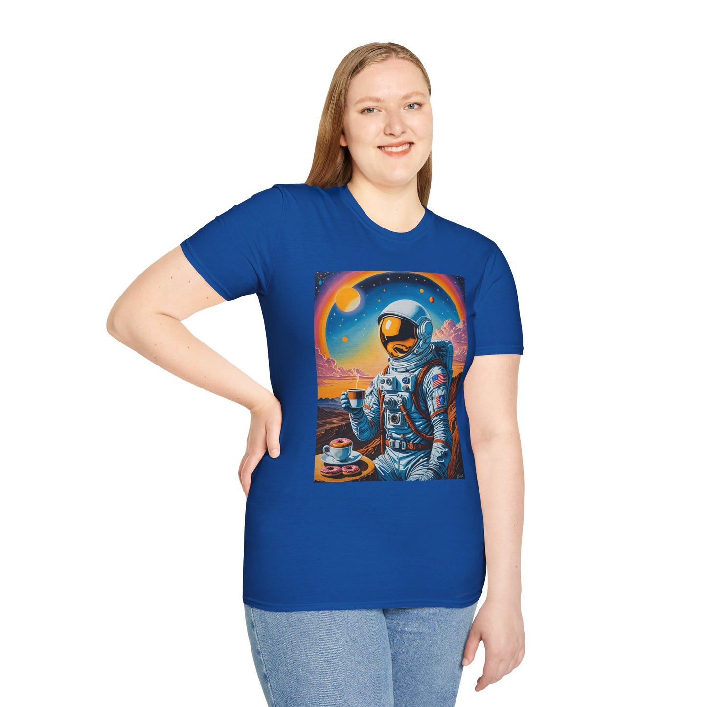 Astronaut-Themed Unisex T-Shirt, Space Lover Gift, Casual Tee, Galaxy Art Shirt, Unique Graphic Tee, Perfect for Birthdays