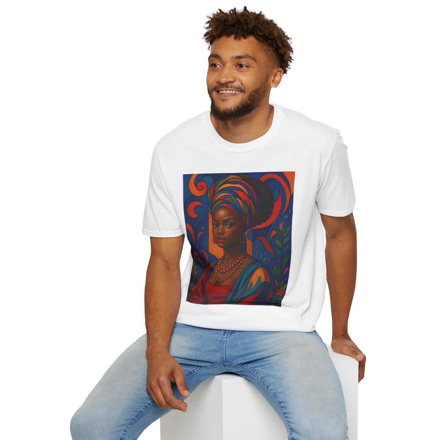 Afrocentric Queen T Shirt Bold Colorful African Art Tee for Black Women Melanin Magic Lovers Cultural Pride Streetwear and Afro Art Enthusiasts