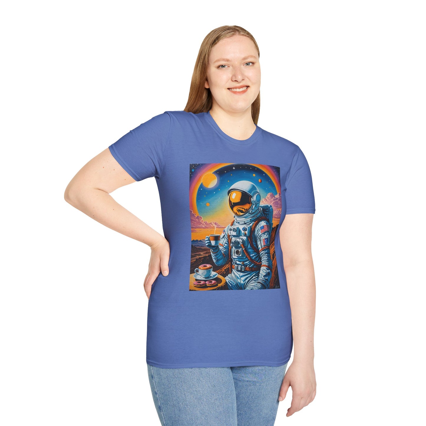 Astronaut-Themed Unisex T-Shirt, Space Lover Gift, Casual Tee, Galaxy Art Shirt, Unique Graphic Tee, Perfect for Birthdays