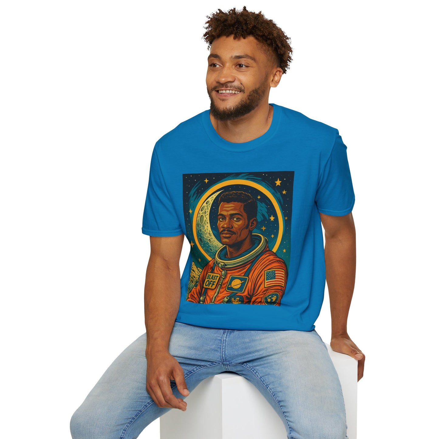 Afrofuturist Astronaut Shirt – Retro Space Art Tee – Gift for Sci-Fi Fans, Black Space History Buffs, Dreamers, Visionaries, and Cosmic Thinkers