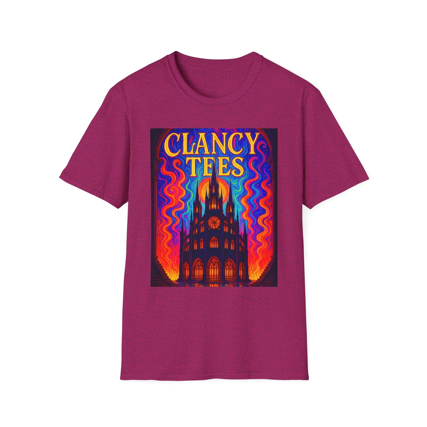 Psychedelic Cathedral Shirt – Trippy Gothic Church Tee – Gift for Art Nerds, Music Festival Fans, Visual Explorers, and Spiritual Weirdos