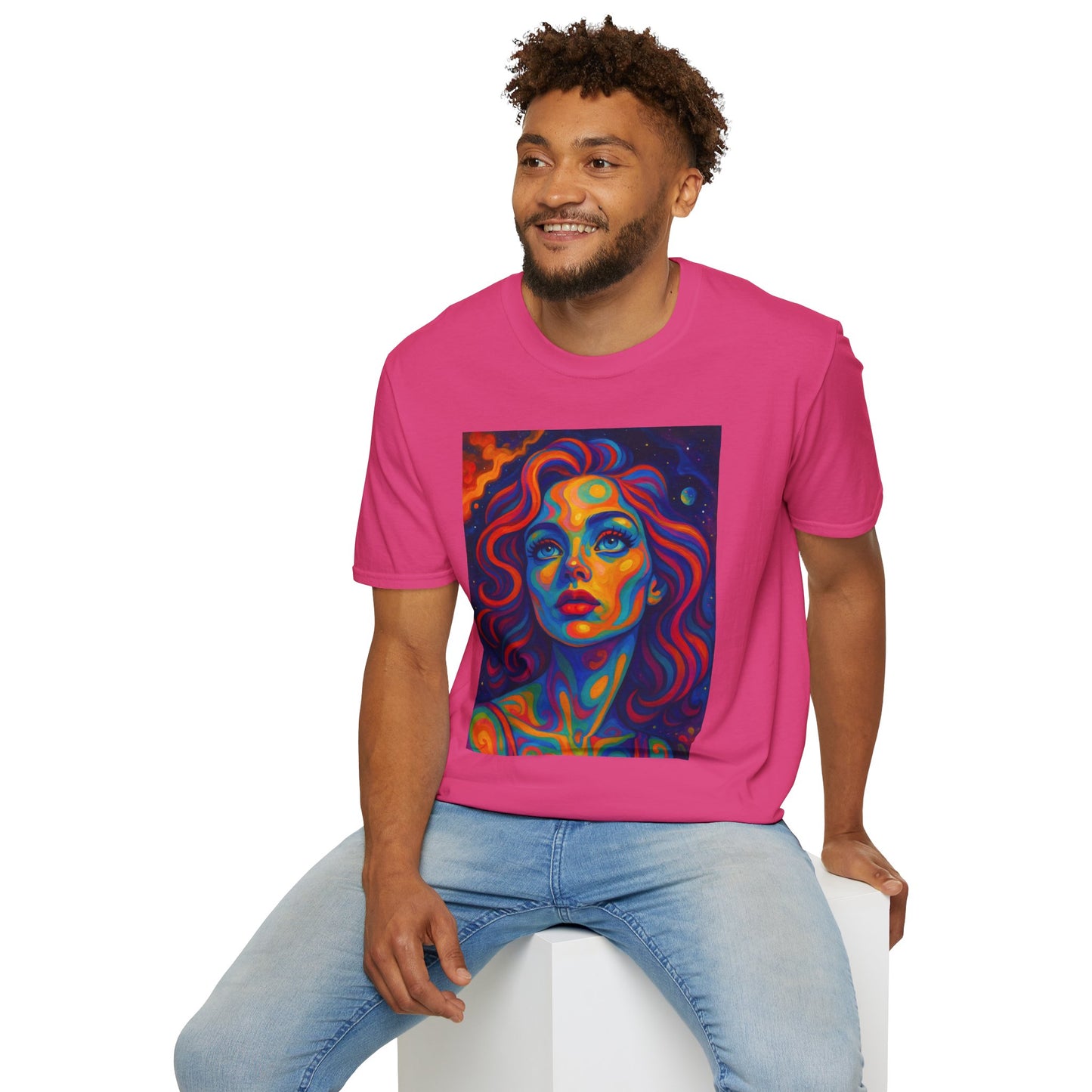 Psychedelic Woman Face Shirt | Trippy Pop Art T-Shirt | Colorful Surreal Portrait Tee | Gift for Art Lovers