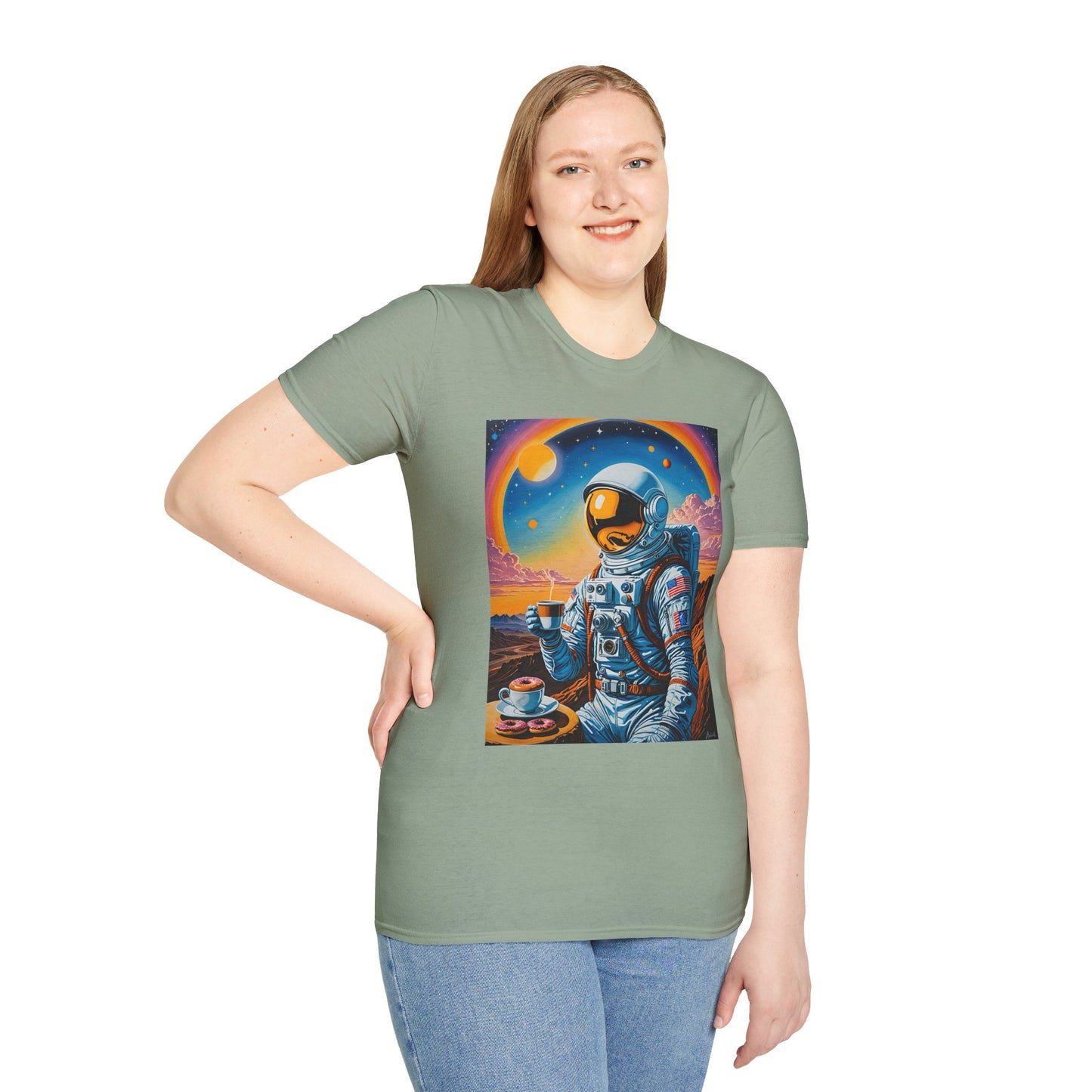 Astronaut-Themed Unisex T-Shirt, Space Lover Gift, Casual Tee, Galaxy Art Shirt, Unique Graphic Tee, Perfect for Birthdays