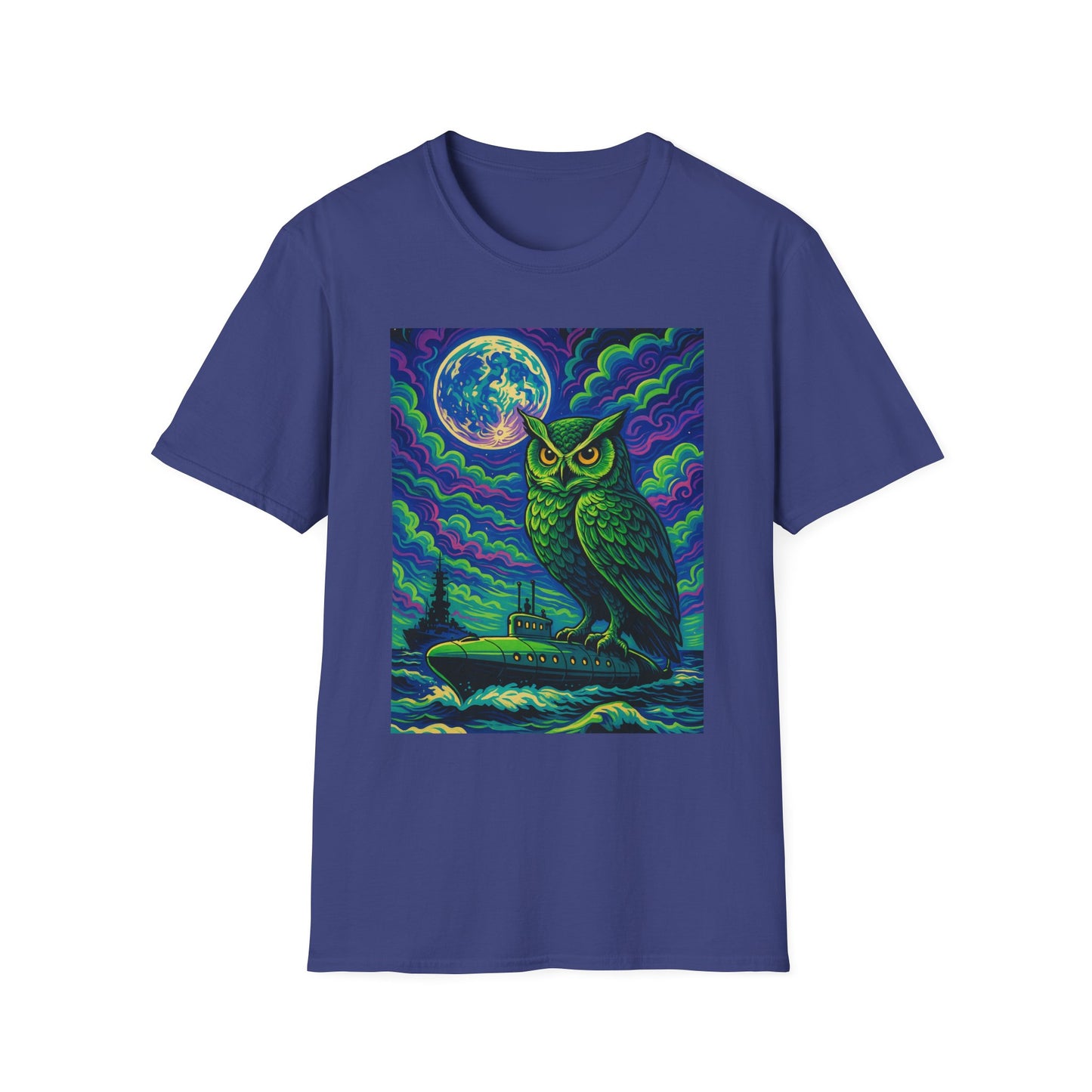 Psychedelic Owl T-Shirt – Trippy Moonlight Animal Tee – Gift for Night Owls, Nature Lovers, Surreal Art Fans & Creatures of the Cosmic Forest
