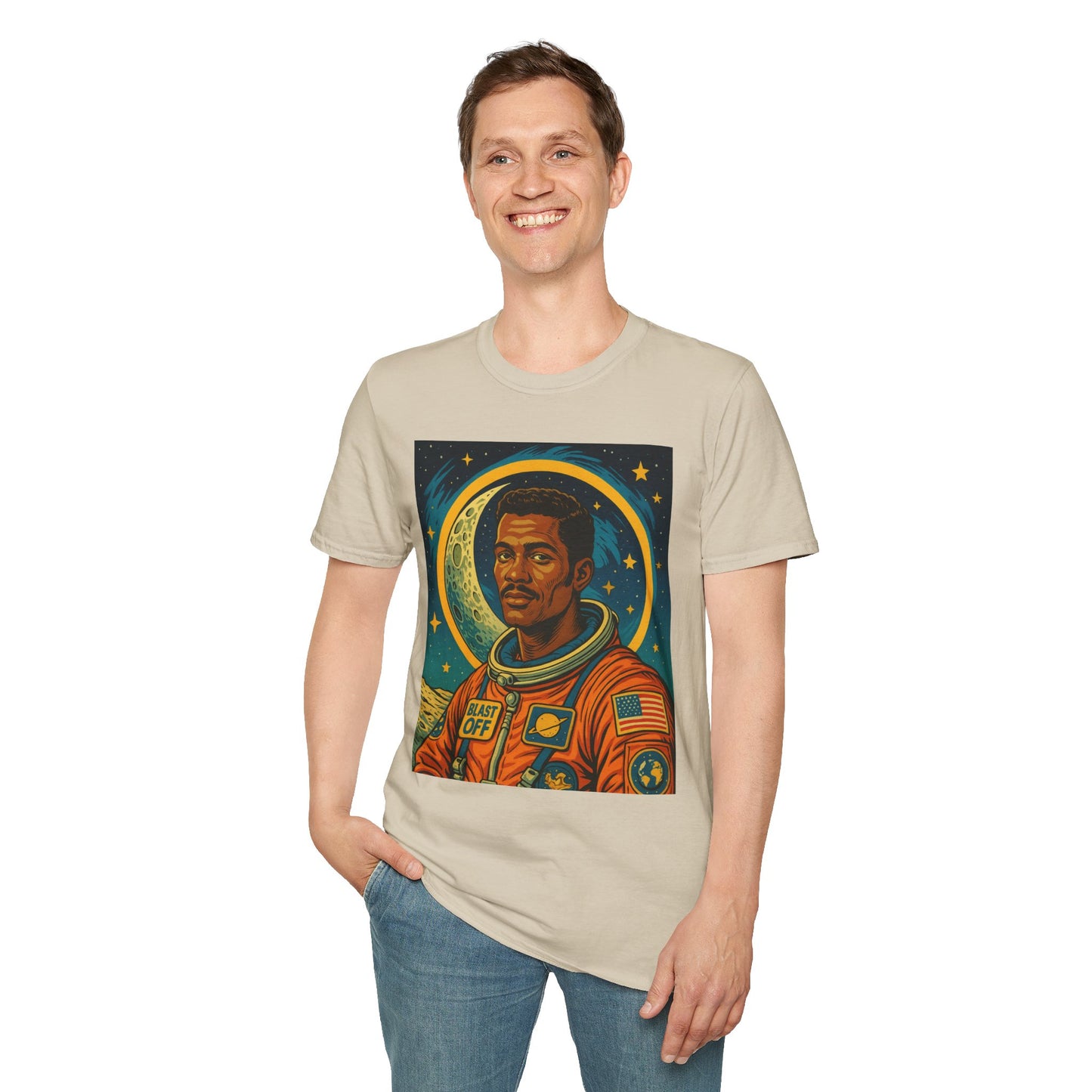Afrofuturist Astronaut Shirt – Retro Space Art Tee – Gift for Sci-Fi Fans, Black Space History Buffs, Dreamers, Visionaries, and Cosmic Thinkers
