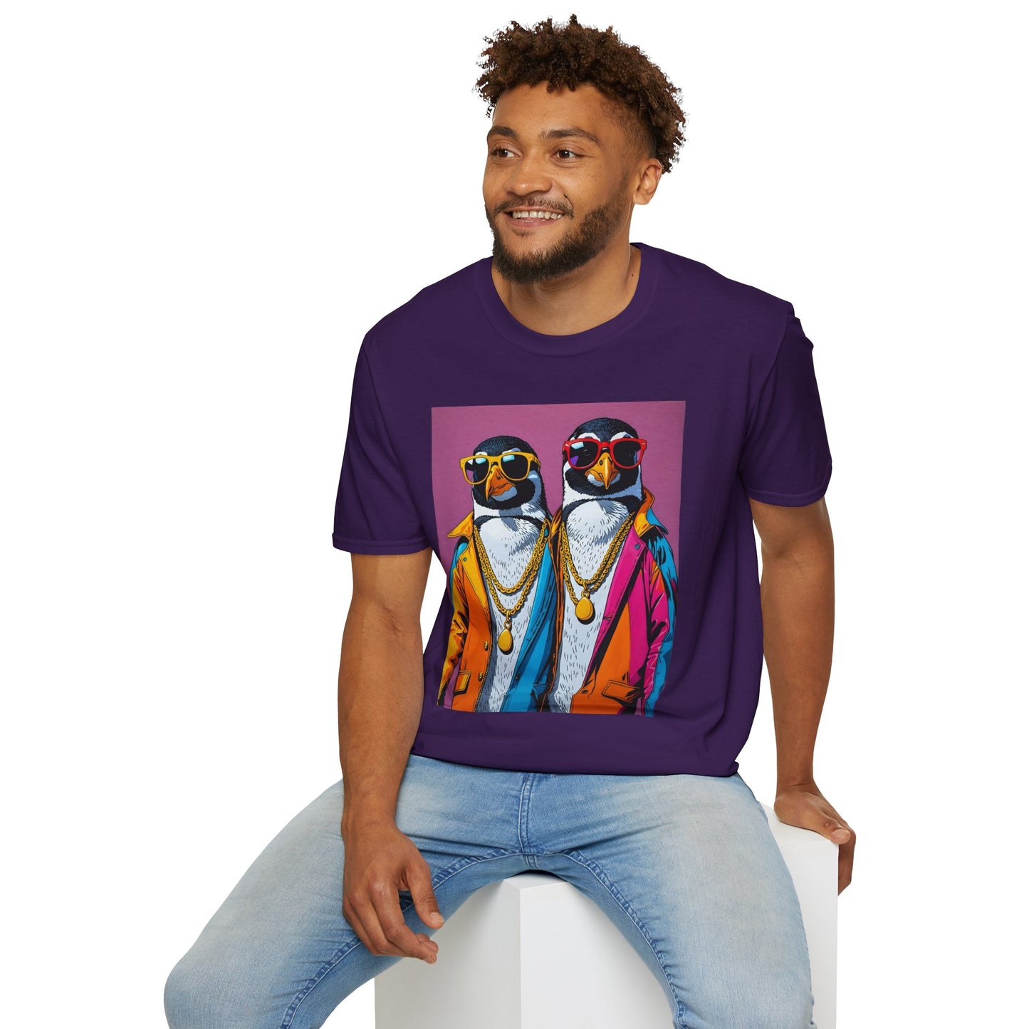Cool Penguin Shirt – Funny Hip Hop Penguin Graphic Tee – Gift for Animal Lovers, Streetwear Fans, and People Who Stay Icy Year-Round