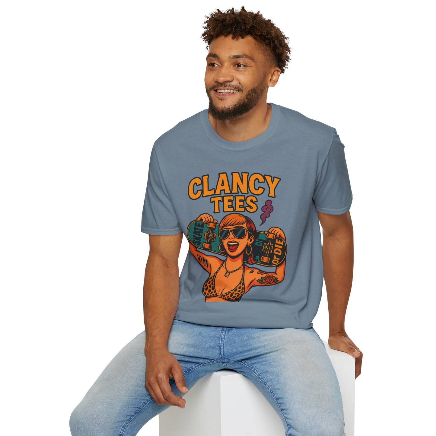Trendy Graphic Tee, Vintage Skateboarding Shirt, Casual Summer Top, Perfect for Skate Enthusiasts, Streetwear Wardrobe