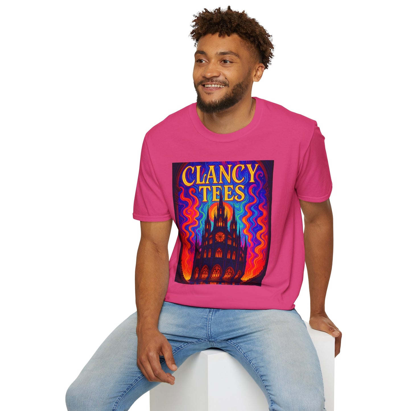 Psychedelic Cathedral Shirt – Trippy Gothic Church Tee – Gift for Art Nerds, Music Festival Fans, Visual Explorers, and Spiritual Weirdos
