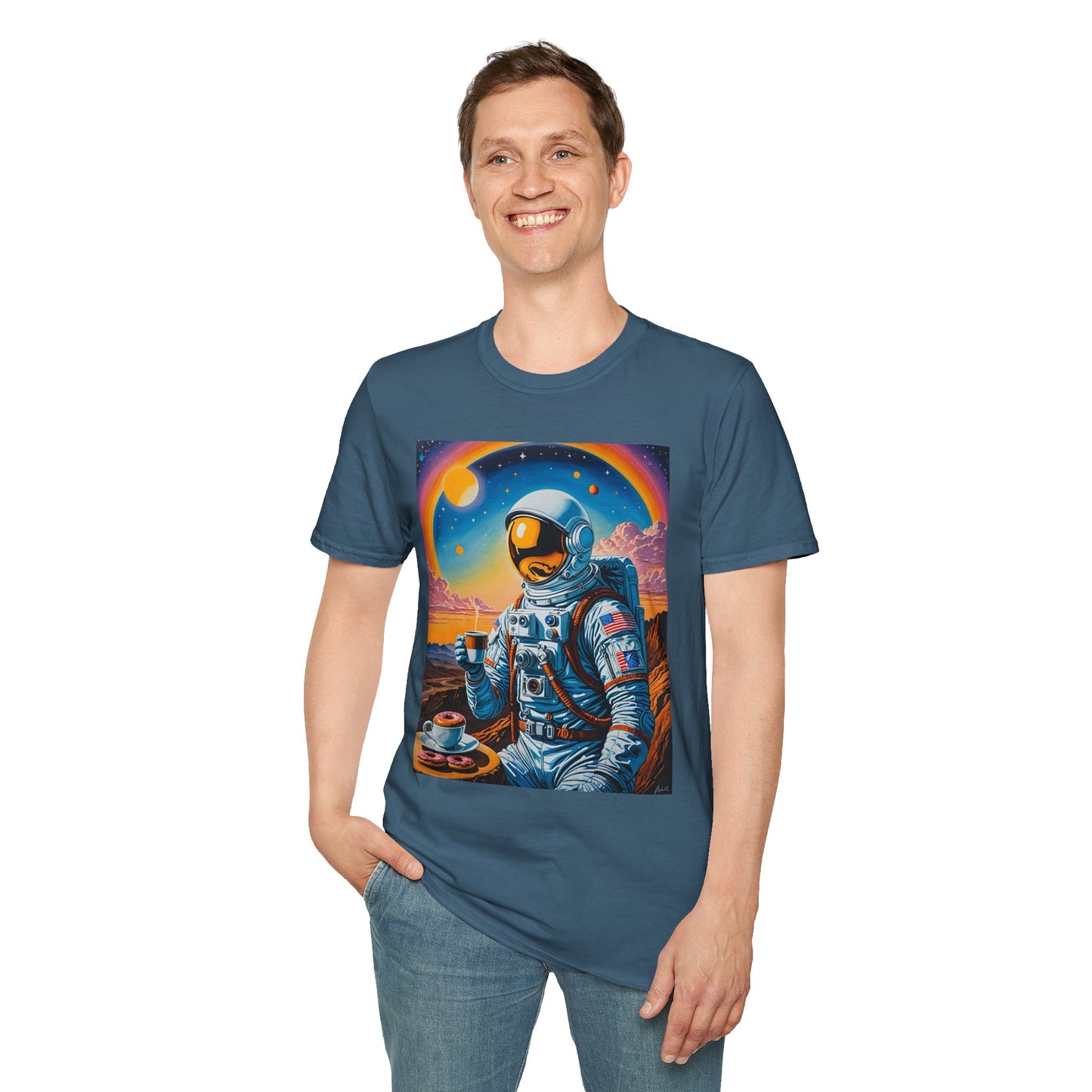 Astronaut-Themed Unisex T-Shirt, Space Lover Gift, Casual Tee, Galaxy Art Shirt, Unique Graphic Tee, Perfect for Birthdays