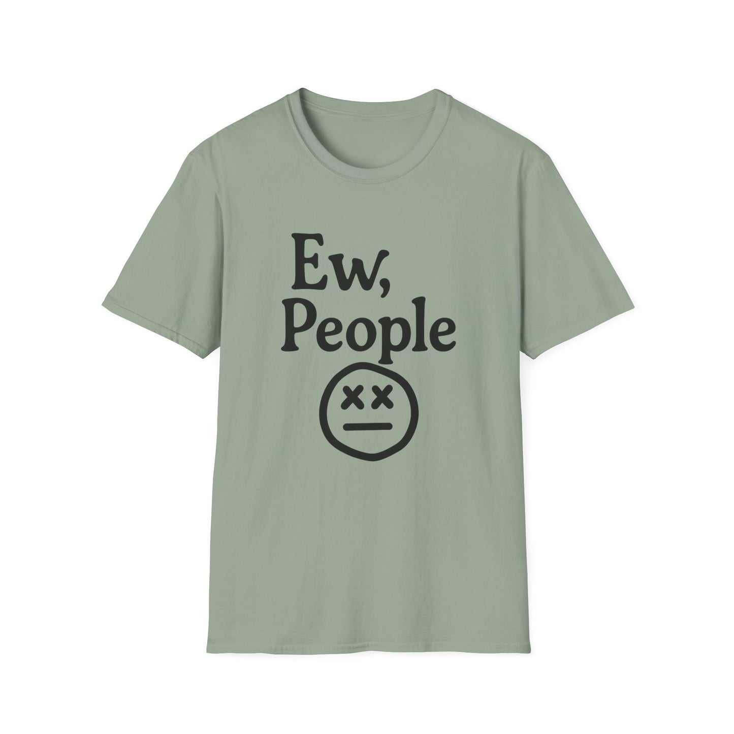 Ew, People Unisex Softstyle T-Shirt | Funny Graphic Tee for Introverts, Gift for Friends, Casual Wear, Comfortable Everyday Shirt