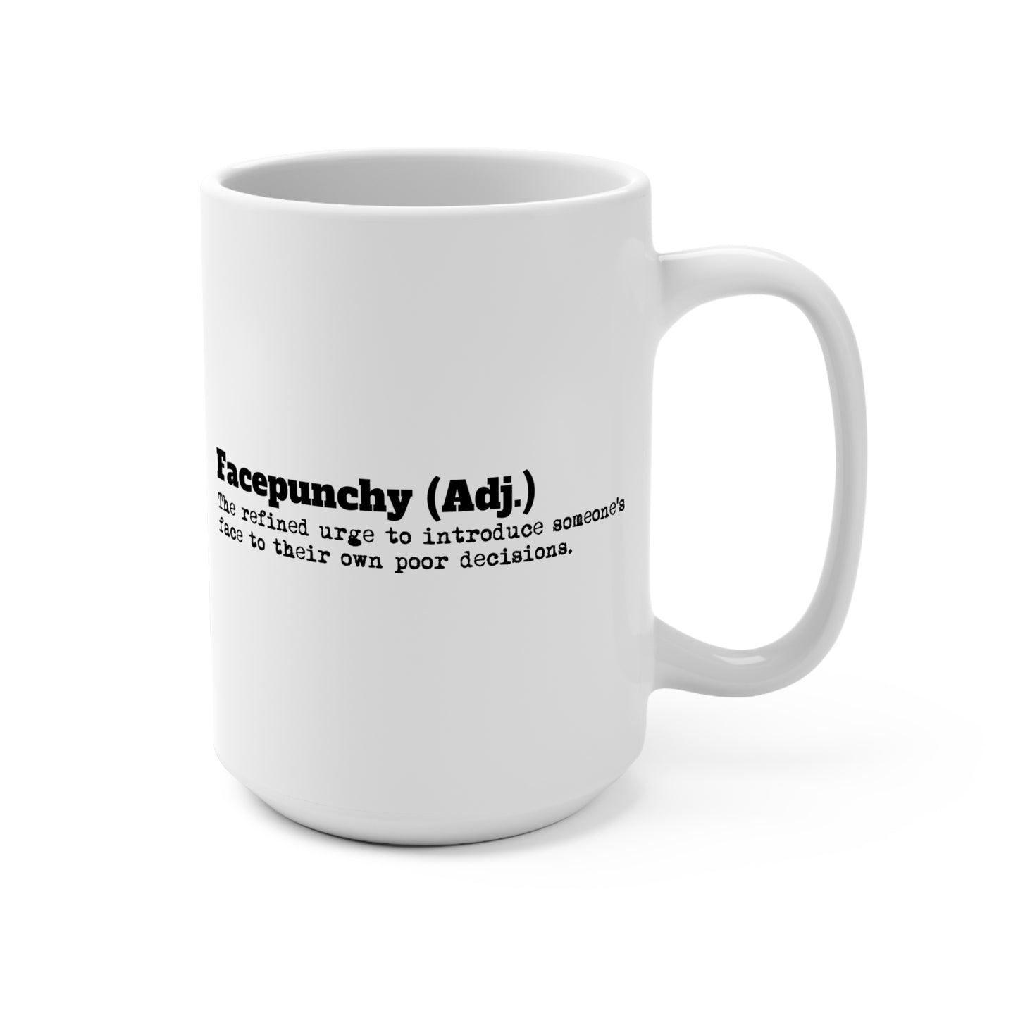 Facepunchy Definition Mug Funny Sarcastic Coffee Cup Ceramic Drinkware Gift for Coworkers