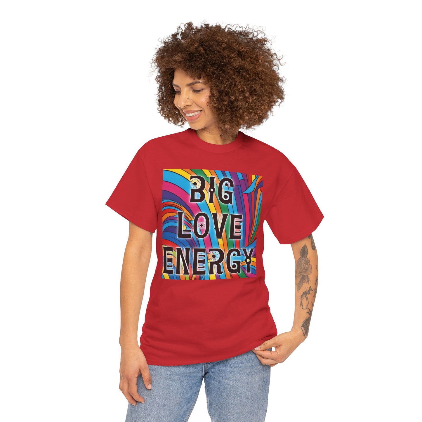 Big Love Energy Tee – Bold Rainbow Graphic T-Shirt