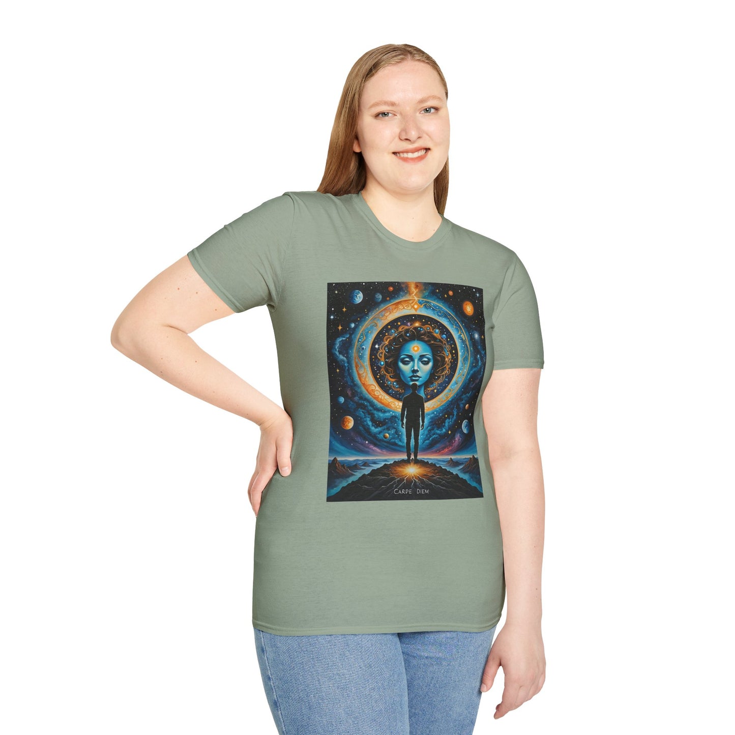 Cosmic Portal T-Shirt – Surreal Galaxy Art Tee – Gift for Spiritual Thinkers, Psychedelic Art Lovers, and Astral Projection Enthusiasts