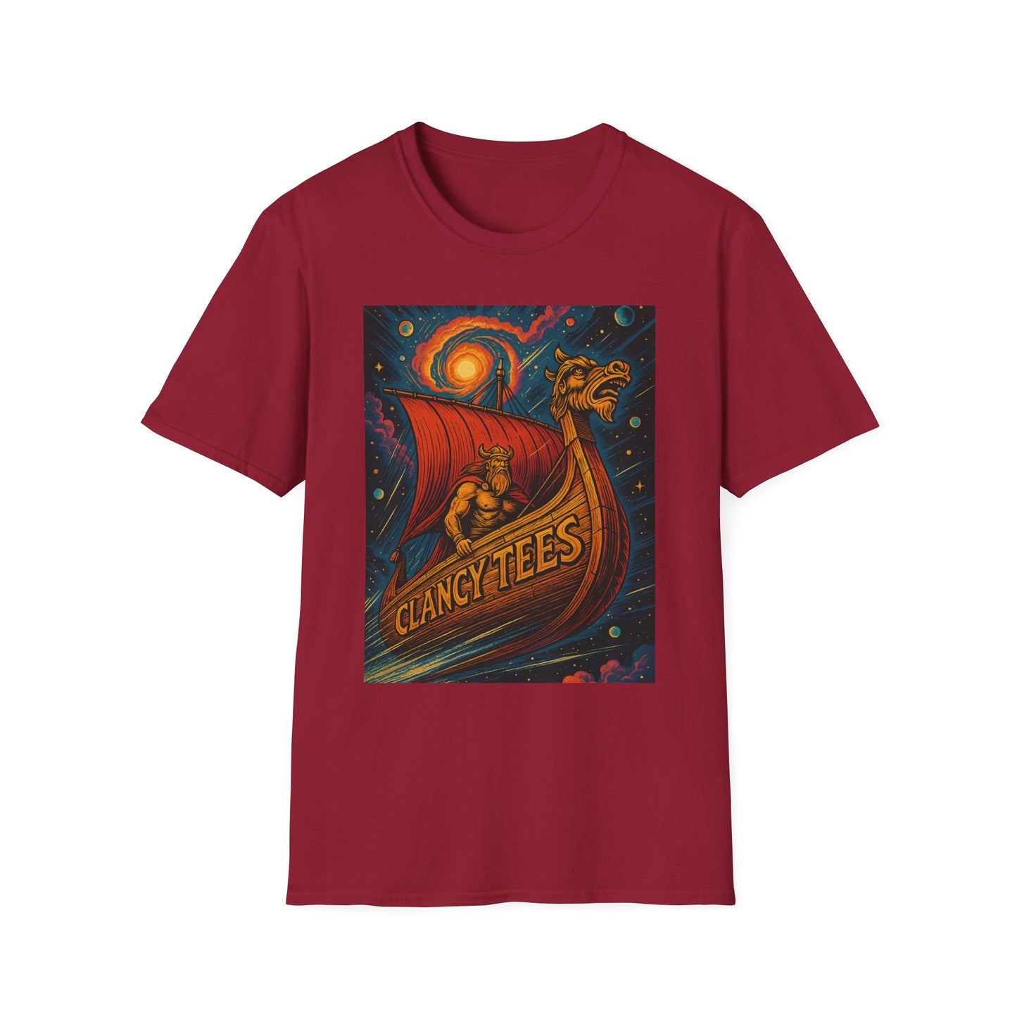 Viking Dragon Ship Shirt Norse Aesthetic Tee Mythology Graphic Gift for Fantasy Fans