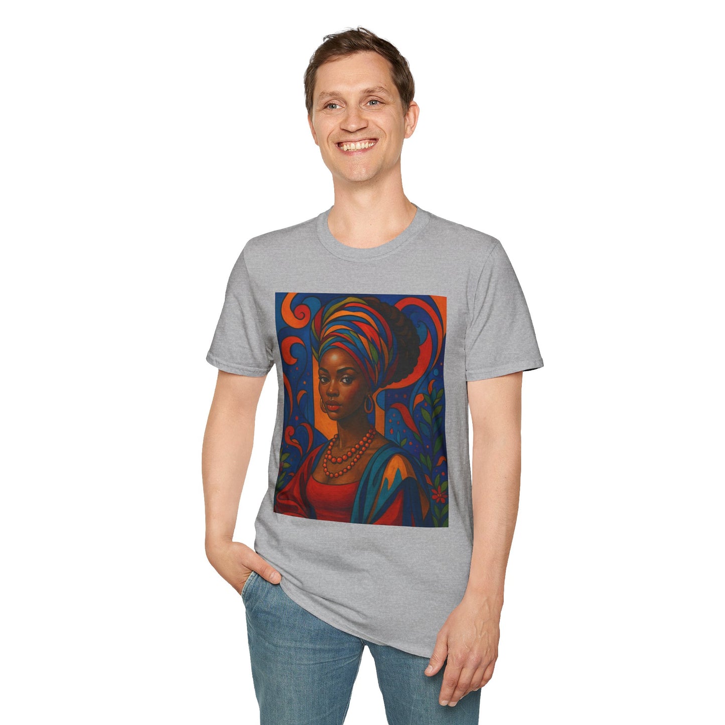 Afrocentric Queen T Shirt Bold Colorful African Art Tee for Black Women Melanin Magic Lovers Cultural Pride Streetwear and Afro Art Enthusiasts