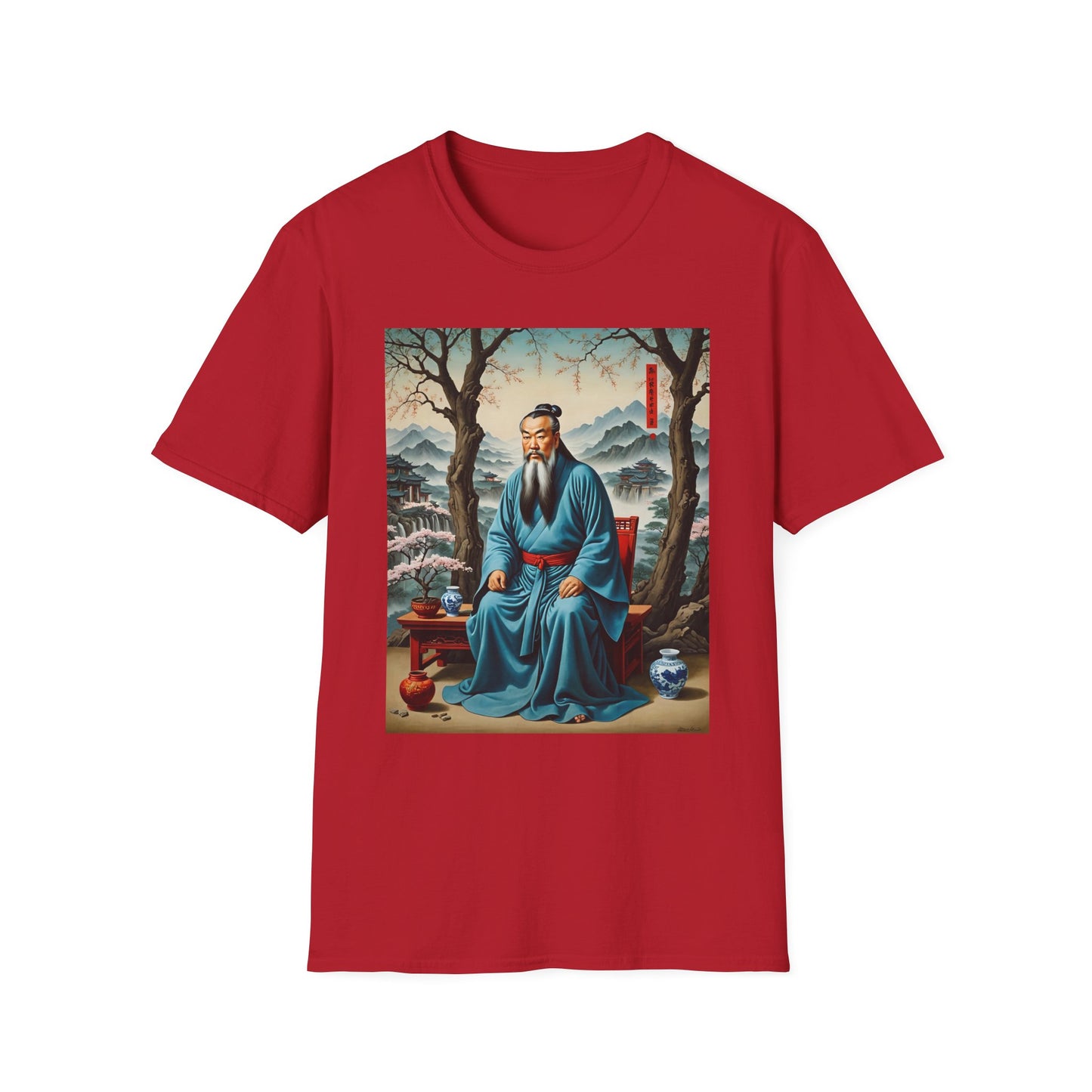 Ancient Scholar T-Shirt Eastern Wisdom Graphic Tee Traditional Art Shirt Gift for History Buffs Gift for Philosophy Fans Timeless Cultural Artwork