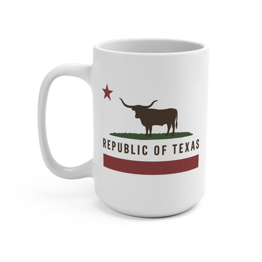 Republic of Texas Mug – Funny Texas Coffee Cup, Lone Star State Pride Gift, Southern Humor Ceramic Mug
