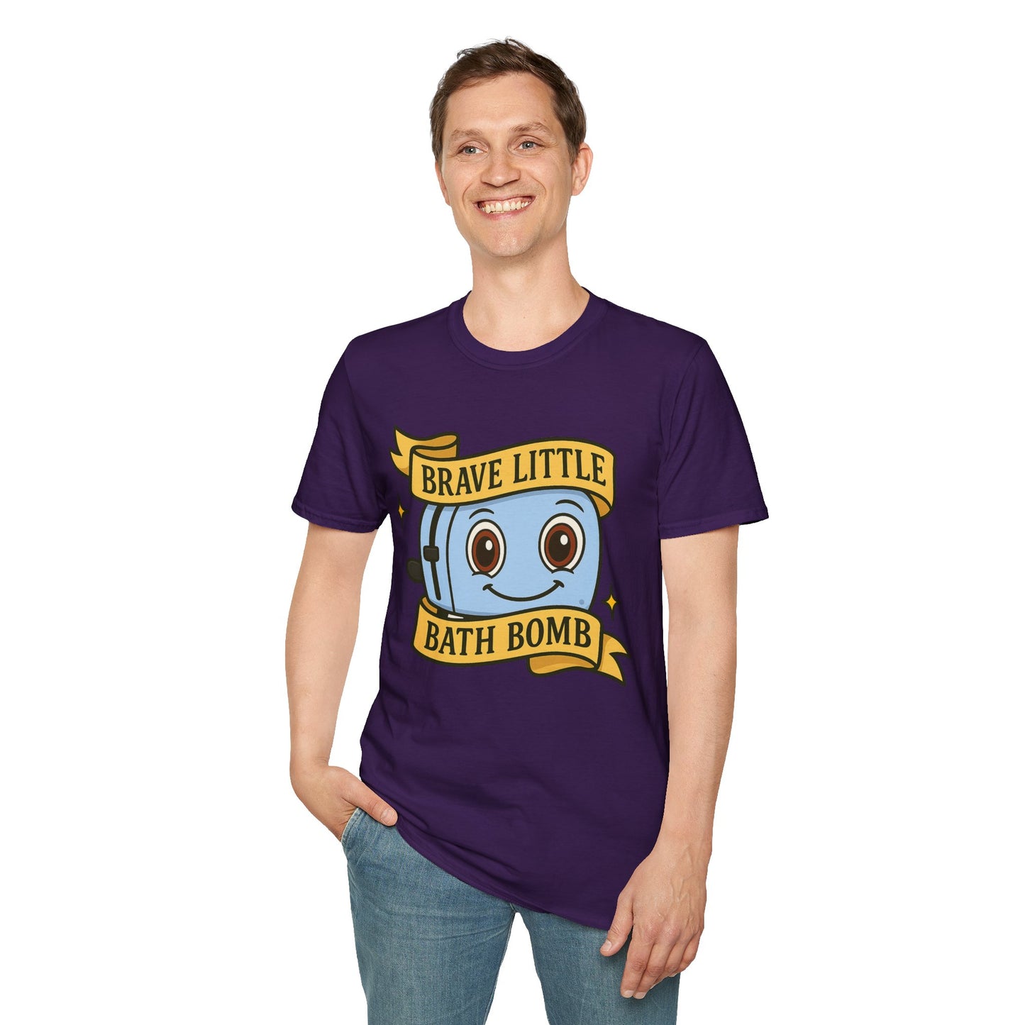 Brave Little Bath Bomb T-Shirt, Whimsical Tee for Kids, Fun Gift for Birthdays, Bath Lovers, Unique Graphic Shirt