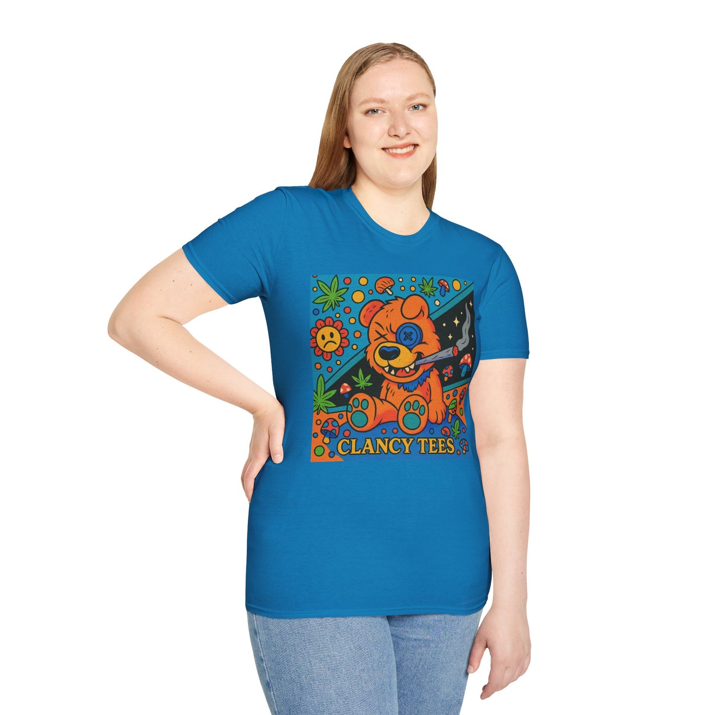Vibrant Animal Graphic T-Shirt, Casual Tee for Pet Lovers, 420 Friendly Gift, Retro Style, Summer Wear, Fun Everyday Top