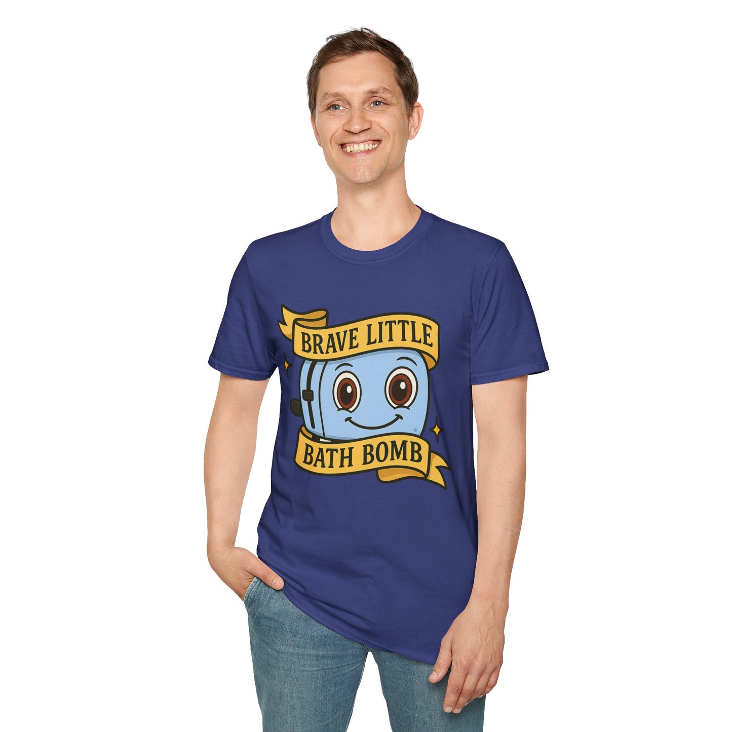 Brave Little Bath Bomb T-Shirt, Whimsical Tee for Kids, Fun Gift for Birthdays, Bath Lovers, Unique Graphic Shirt