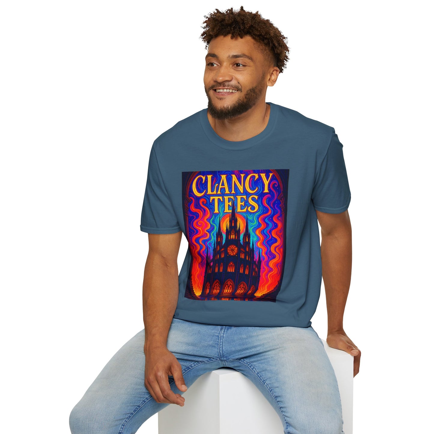 Psychedelic Cathedral Shirt – Trippy Gothic Church Tee – Gift for Art Nerds, Music Festival Fans, Visual Explorers, and Spiritual Weirdos