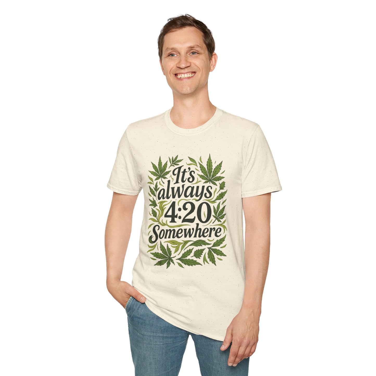 It’s Always 420 Somewhere Shirt Funny Weed Tee Gift for Stoners Cannabis Lovers High AF Pothead Humor Smoke Culture T Shirt for Marijuana Enthusiasts